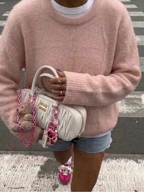 Old Navy Pink Fuzzy Cowlneck Sweater